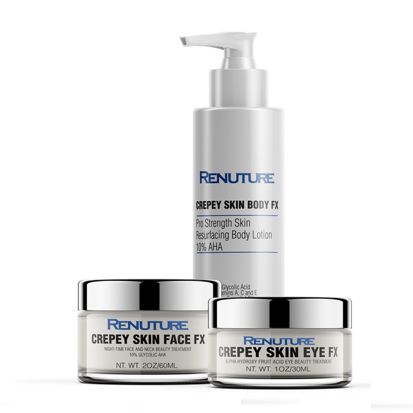 Invincible Kit - Crepey Skin Body FX 7.5 oz, Crepey Skin Face FX, 2 oz, Crepey Skin Eye FX, 1oz