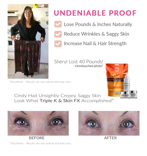 Lost Pounds and Inches Naturally. Reduce Wrinkles and Saggy Skin. Increase Nail and Hair Strength.